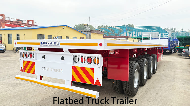 New Flatbed Truck Trailer for Sale with Front Board in Tanzania, Dar es Salaam