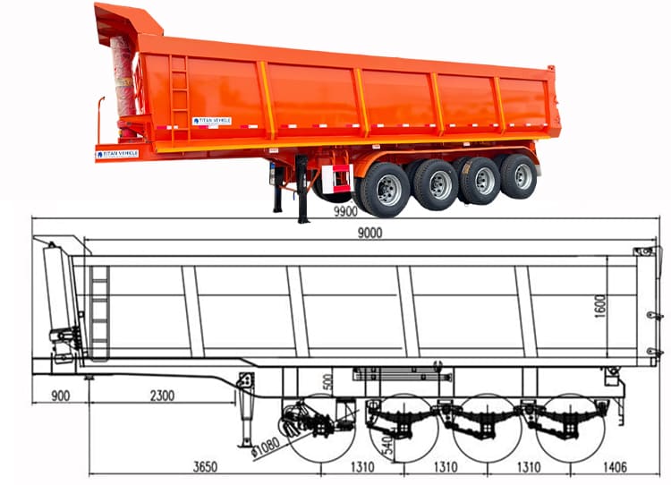 4 Axle Tipper Trailer for Sale in Tanzania, Bagamoyo