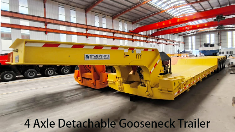 4 Axle Detachable Gooseneck Trailer for Sale in Tanzania, Zanzibar