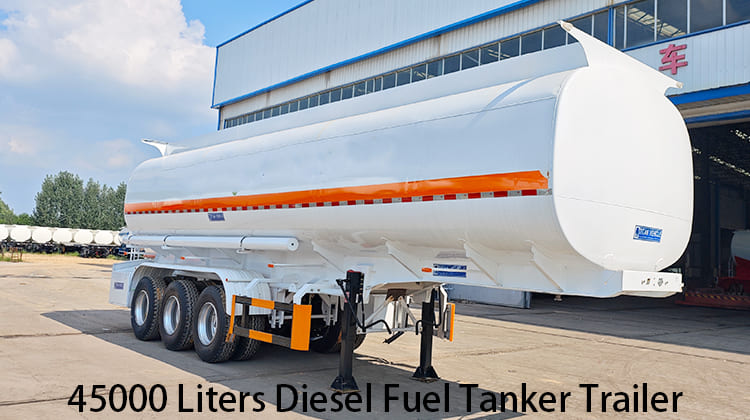 45000 Liters Diesel Fuel Tanker Trailer for Sale in Tanzania, Mtwara