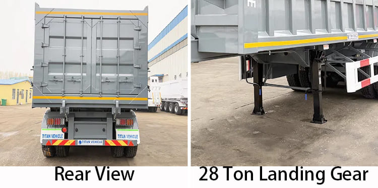 Tri Axle Dump Trailer for Sale in Tanzania, Tanga