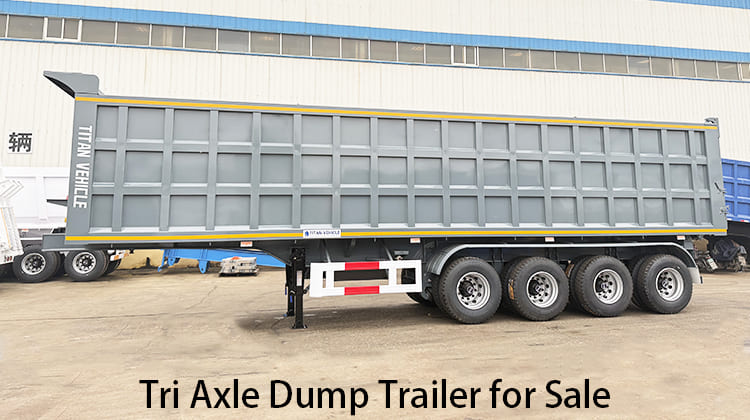 Tri Axle Dump Trailer for Sale in Tanzania, Tanga