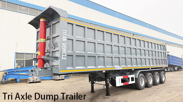 Tri Axle Dump Trailer for Sale in Tanzania, Tanga