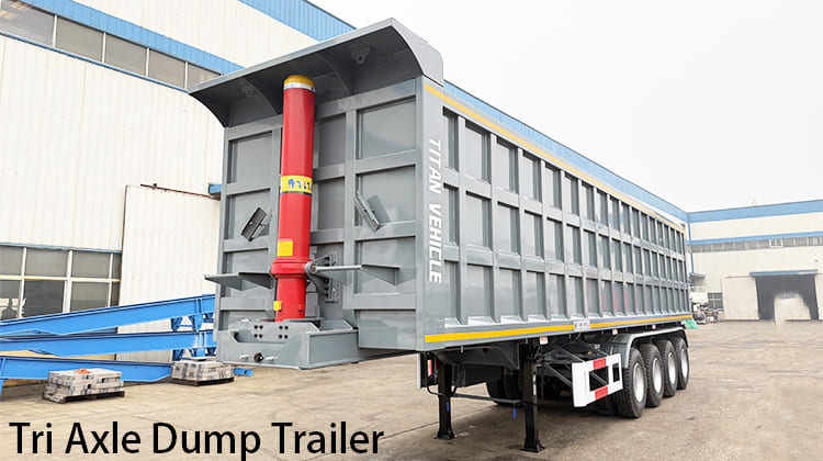 Tri Axle Dump Trailer for Sale in Tanzania, Tanga