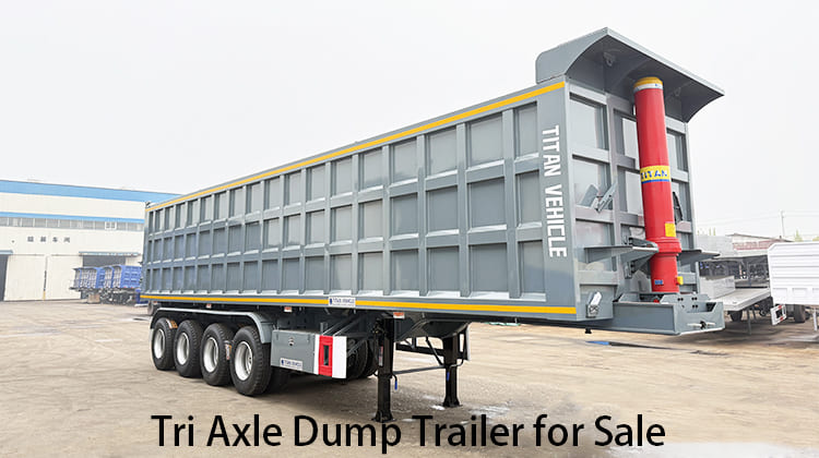 Tri Axle Dump Trailer for Sale in Tanzania, Tanga
