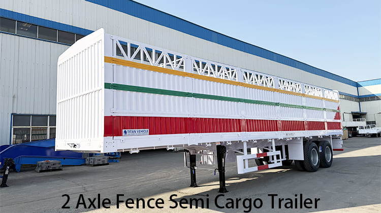 2 Axle Fence Semi Cargo Trailer for Sale in Tanzania, Bagamoyo