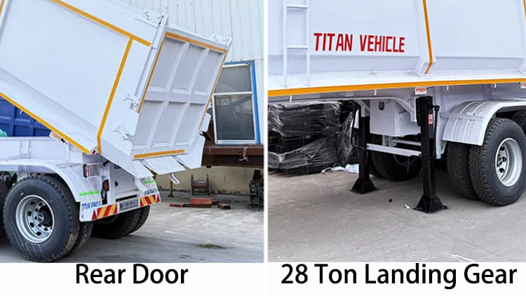 4 Axle 80 Ton Tipper Trailer Manufacturers for Sale in Tanzania, Bagamoyo