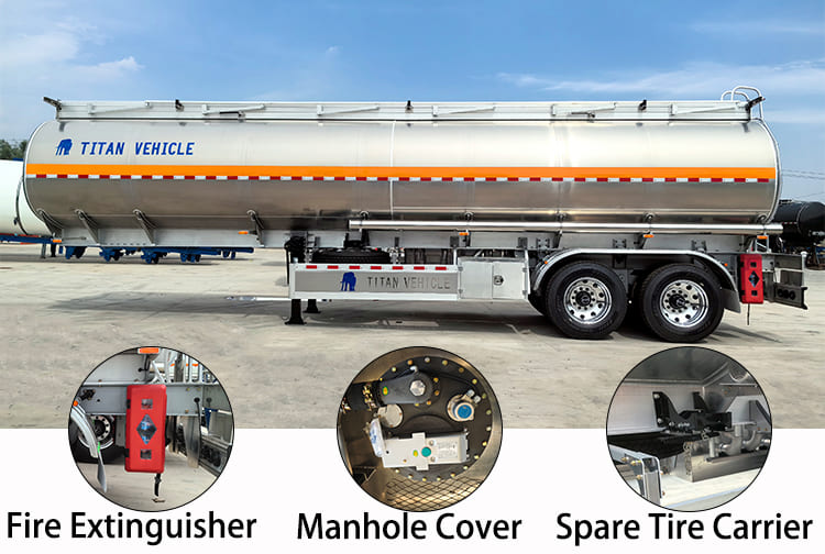 2 Axle Aluminum Fuel Tanker Trailer for Sale in Tanzania, Mtwara