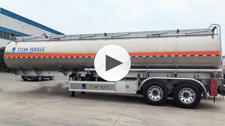 2 Axle Aluminum Fuel Tanker Trailer for Sale in Tanzania, Mtwara