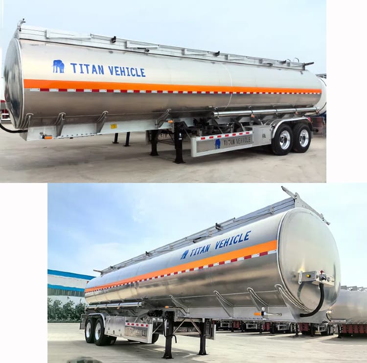 2 Axle Aluminum Fuel Tanker Trailer for Sale in Tanzania, Mtwara
