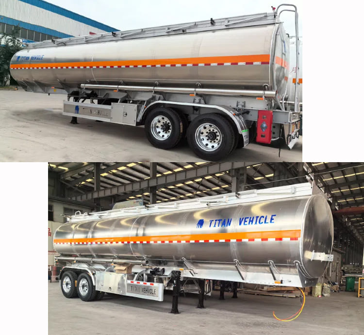 2 Axle Aluminum Fuel Tanker Trailer for Sale in Tanzania, Mtwara