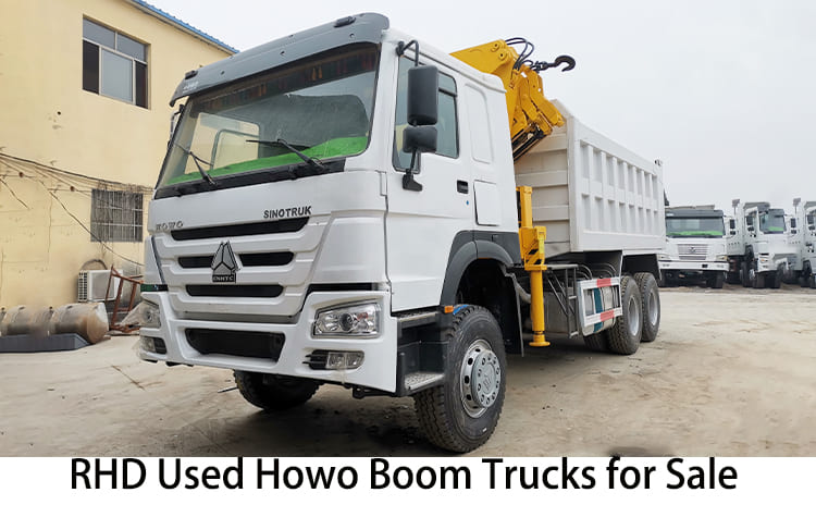 RHD Used Howo Boom Trucks for Sale in Tanzania, Bagamoyo
