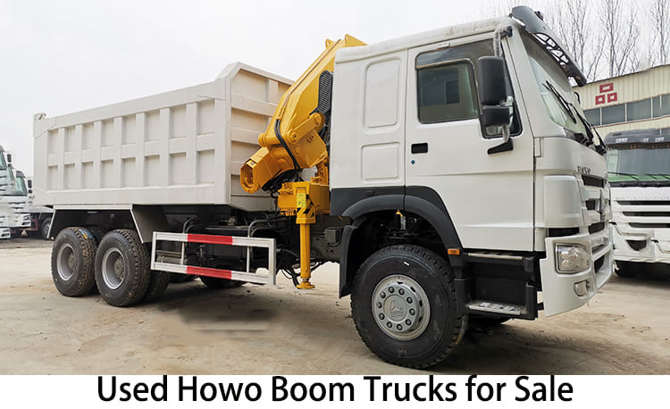 RHD Used Howo Boom Trucks for Sale in Tanzania, Bagamoyo