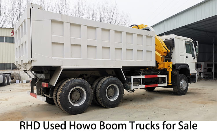 RHD Used Howo Boom Trucks for Sale in Tanzania, Bagamoyo