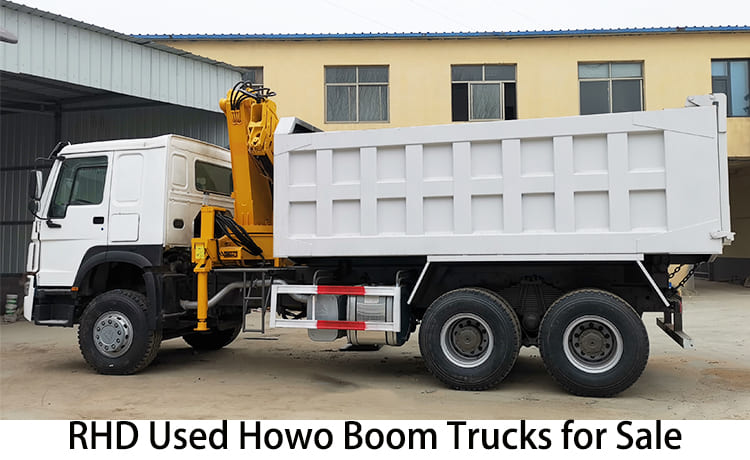 RHD Used Howo Boom Trucks for Sale in Tanzania, Bagamoyo