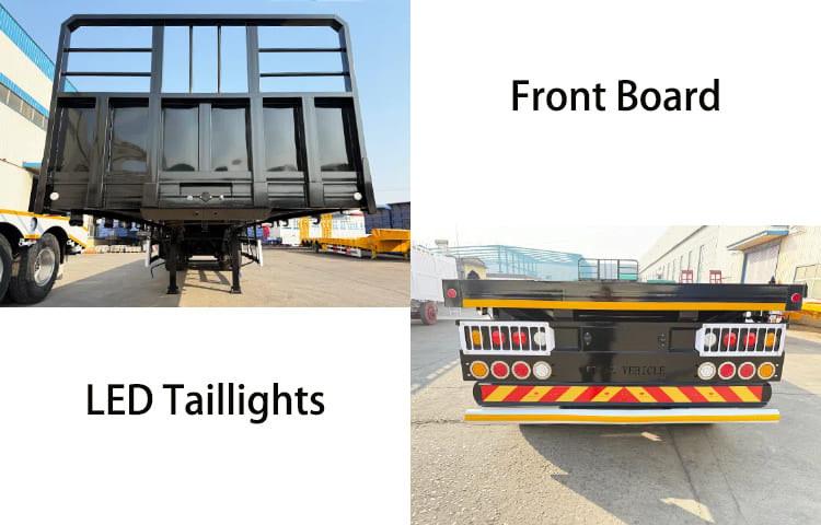 3 Axle 40 Foot Container Flatbed Semi Trailer for Sale in Tanzania