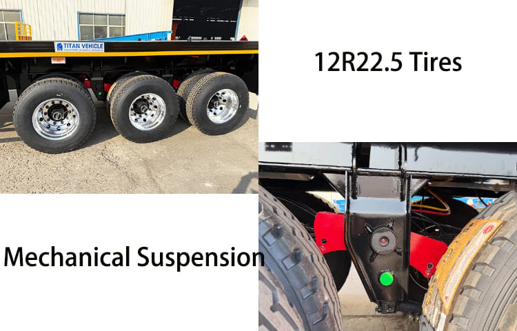 3 Axle 40 Foot Container Flatbed Semi Trailer for Sale in Tanzania