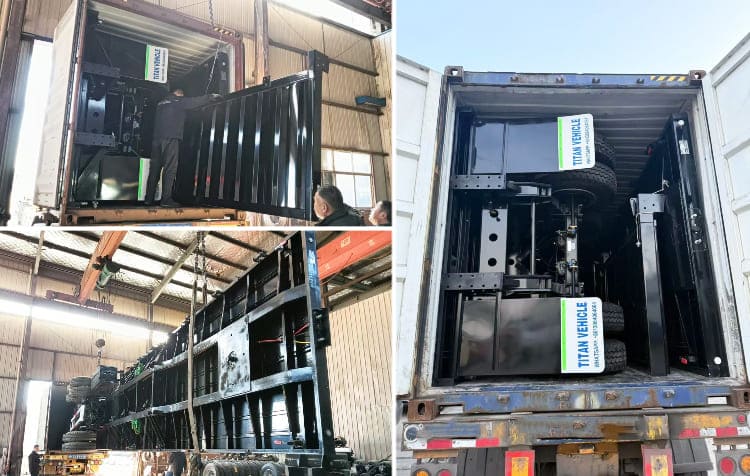 3 Axle 40 Foot Container Flatbed Semi Trailer for Sale in Tanzania