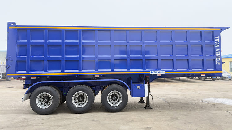 Tri Axle Hydraulic End Dump Trailer for Sale in Tanzania