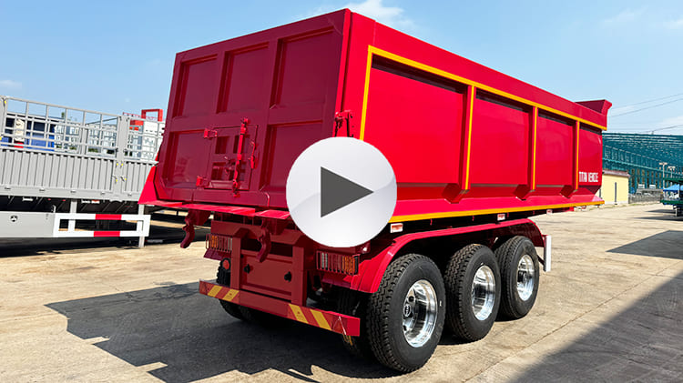 3 Axle Hydraulic Tipper Semi Trailer for Sale in Tanzania