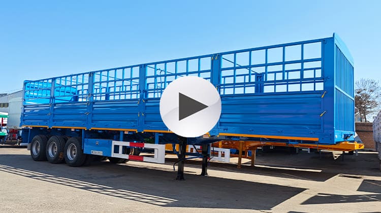 60 Ton Semi Cargo Animal Transport Trailers for Sale in Tanzania, Mtwara