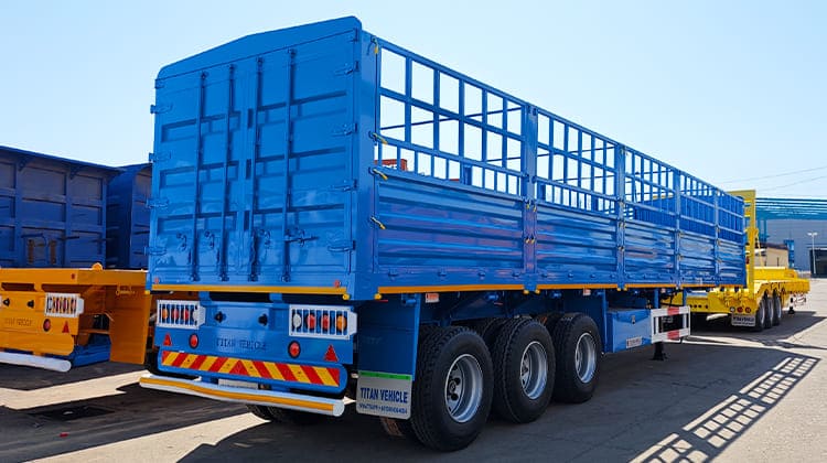 60 Ton Semi Cargo Animal Transport Trailers for Sale in Tanzania, Mtwara