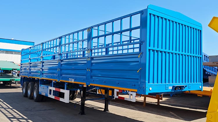 60 Ton Semi Cargo Animal Transport Trailers for Sale in Tanzania, Mtwara