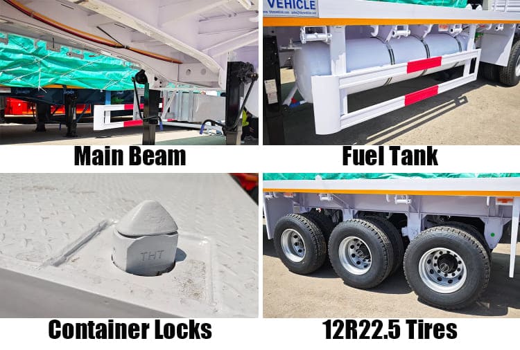 40 Flat Bed Trailer Price for Sale in Tanzania Dar Es Salaam