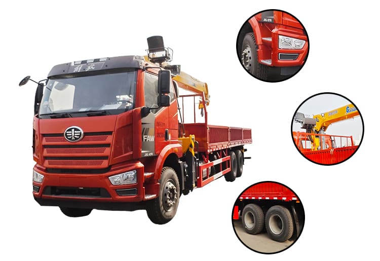 6x4 FAW Crane Trucks for Sale in Dar es Salaam Tanzania