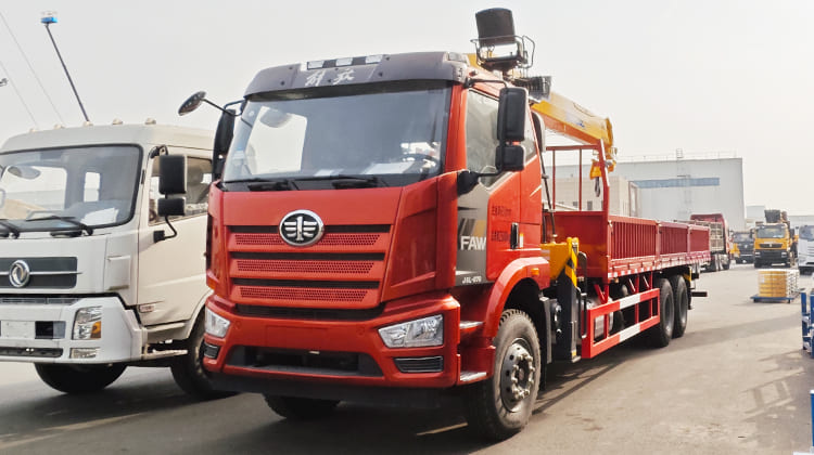6x4 FAW Crane Trucks for Sale in Dar es Salaam Tanzania