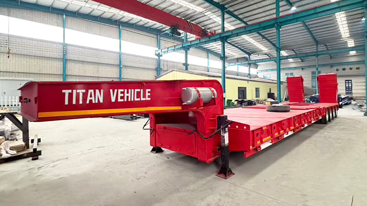 4 Line 8 Axle Semi Low Loader Trailer for Sale in Tanzania