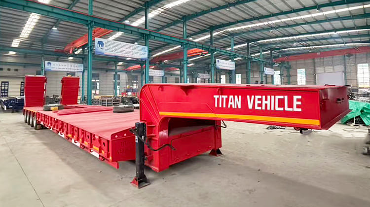 4 Line 8 Axle Semi Low Loader Trailer for Sale in Tanzania