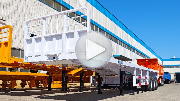 3 Axle 40 Ft Container Flatbed Semi Trailer for Sale in Dar es Salaam