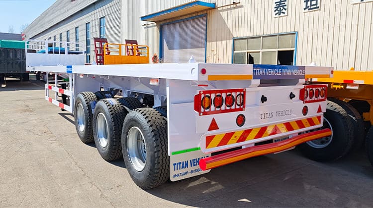 3 Axle 40 Ft Container Flatbed Semi Trailer for Sale in Dar es Salaam