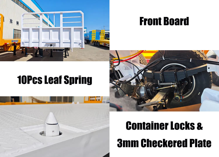 3 Axle 40 Ft Container Flatbed Semi Trailer for Sale in Dar es Salaam