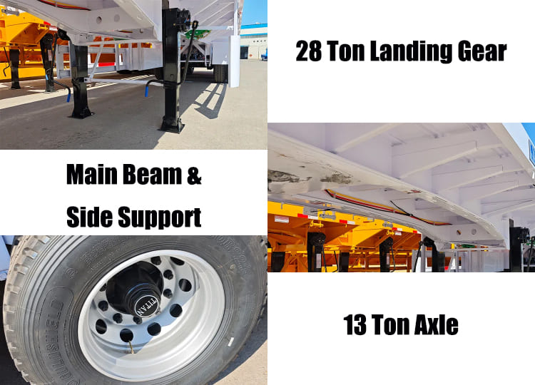 3 Axle 40 Ft Container Flatbed Semi Trailer for Sale in Dar es Salaam