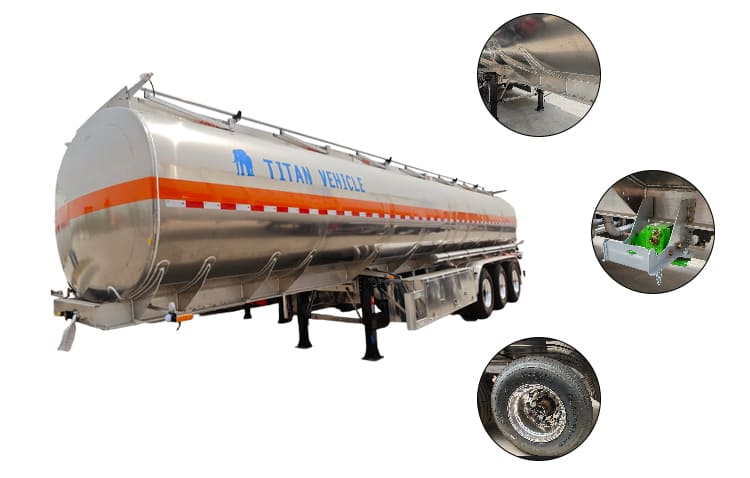 Aluminum Diesel Fuel Tanker Trailer for Sale in Dar es salaam