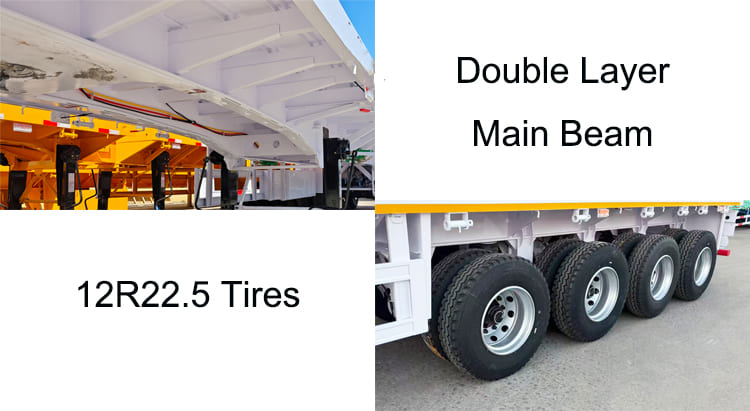 Henred Fruehauf 4 Axle Flatbed Semi Truck Trailer for Sales in Zambia