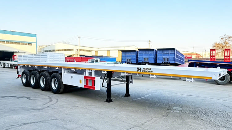 Henred Fruehauf 4 Axle Flatbed Semi Truck Trailer for Sales in Zambia