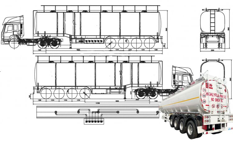 Henred 54000 Liters Heavy Fuel Tanker Semi Trailer for Sale in Zambia