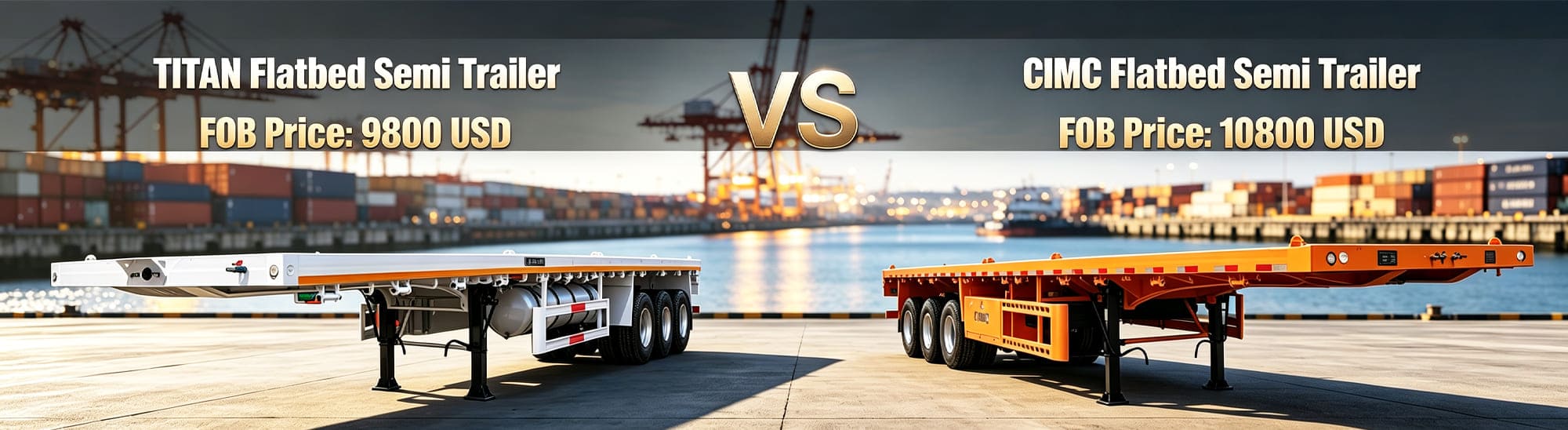 CIMC Trailer VS TITAN 3 Axle 40 Ft Flatbed Trailer Prices for Sale in Dar es Salaam