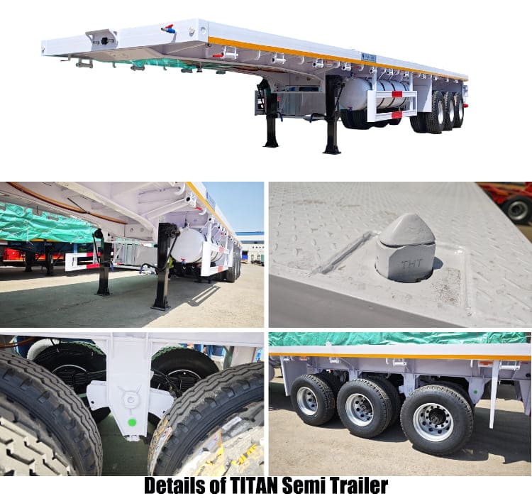 CIMC Trailer VS TITAN 3 Axle 40 Ft Flatbed Trailer Prices for Sale in Dar es Salaam