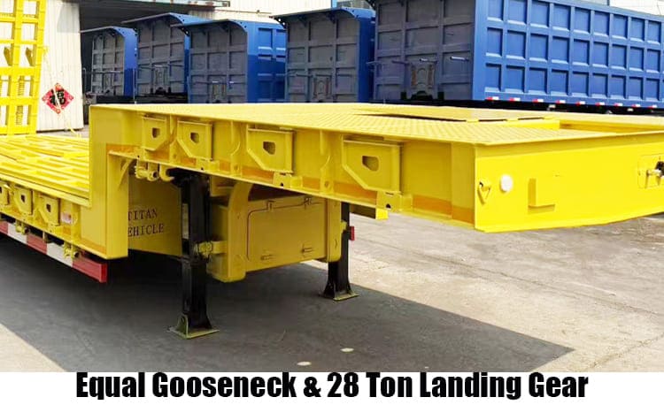 Tri Axle Semi Low Bed Trailer Truck Price for Sale in Tanzania