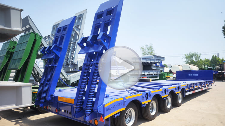 4 Axle 100 Ton Low Bed Semi Trailer