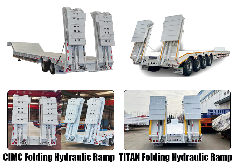 CIMC Trailer VS Titan 4 Axle 100 Ton Low Bed Truck Trailer in Tanzania 