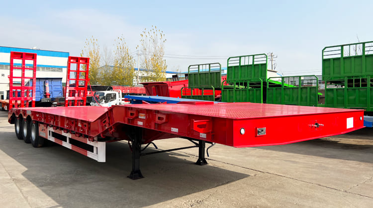 3 Axle 60 Ton Lowbed Semi Trailer for Sale in Dar es Salaam Tanzania
