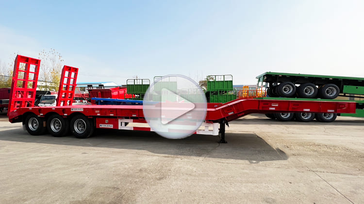 3 Axle 60 Ton Lowbed Semi Trailer for Sale in Dar es Salaam Tanzania
