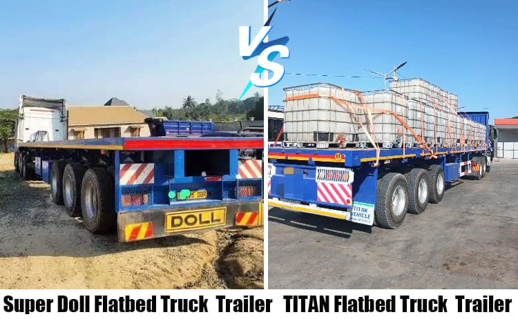 Super Doll Trailer Manufacture Co Ltd VS TITAN Semi Truck Flatbed Trailer for Sale in Arusha Tanzania