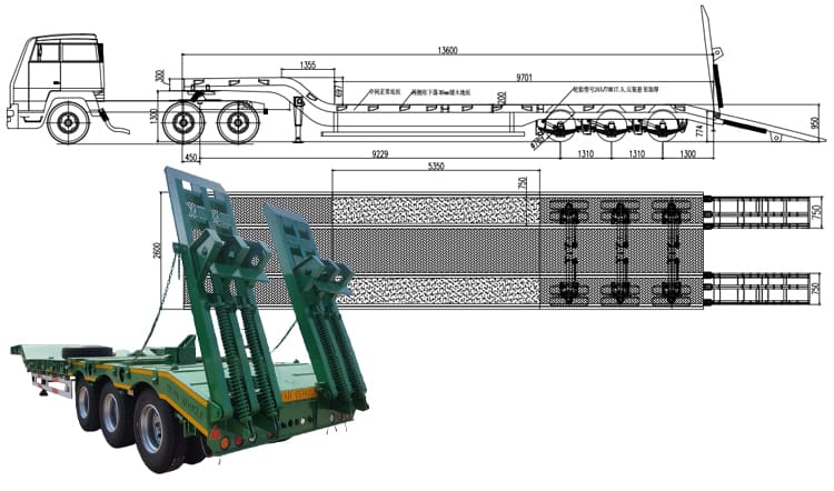 3 Axle Low Loader Semi Trailer Price for Sale in Tanzania