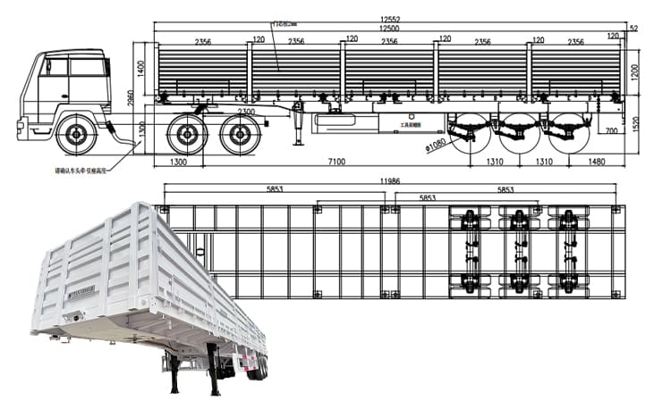 60 Ton Side Board Grain Trailers for Sale in Dar es Salaam